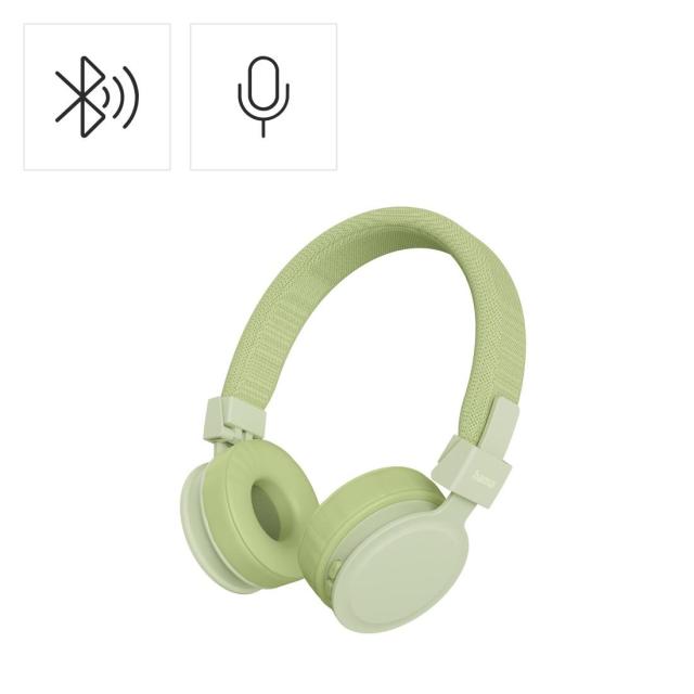Слушалки HAMA с микрофон "Freedom Lit III", 20 - 20 kHz, Bluetooth, зелен