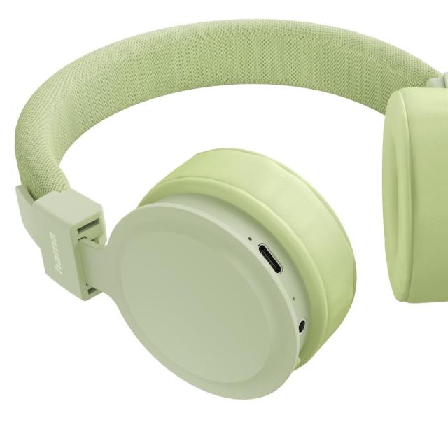 Слушалки HAMA с микрофон "Freedom Lit III", 20 - 20 kHz, Bluetooth, зелен