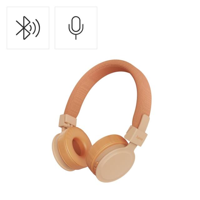Слушалки HAMA с микрофон "Freedom Lit III", 20 - 20 kHz, Bluetooth, оранжев