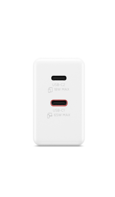 Захранващ адаптер Lenovo DUAL 65W, 2x USB Type-C