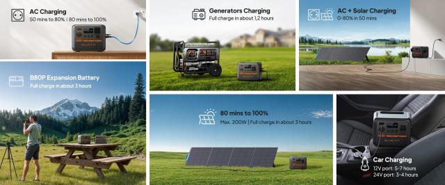 Преносима захранваща станция Bluetti Portable Power Station AC50P, 700 W /  504 Wh