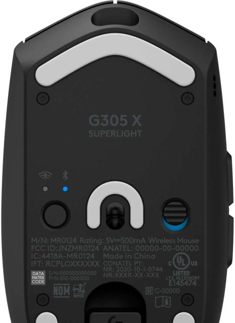 Мишка Logitech G305 SUPERLIGHT, оптична (12 000 dpi), Bluetooth/Wireless, черна