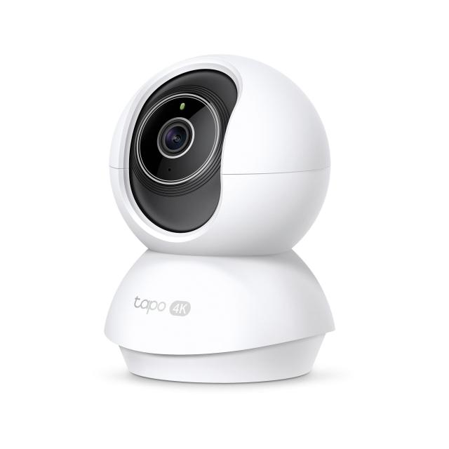 IP камера TP-Link Tapo C250, Pan/Tilt, 8Mpix (3840x2160@20fps), 4mm обектив, H.265, IR осветеност (до 12m), Wi-Fi, MicroSD