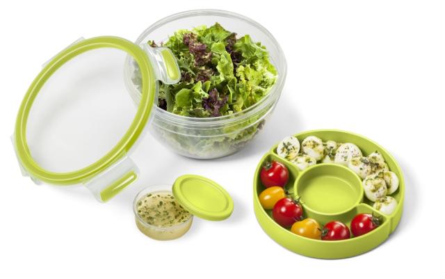 Кутия за съхранение Tefal K3100112, CLIP&GO salad bowl rd 1.0L TEF