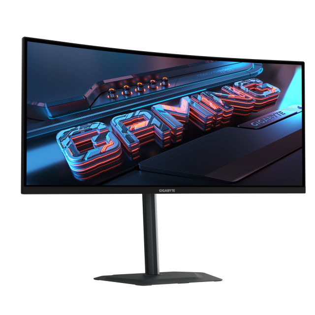 Монитор GIGABYTE GS34WQCA, 34" (86.36 cm) WQHD VA 1500R Curve Display, 120Hz, 1ms, 3000:1, 300 cd/m2, HDMI, HDR Ready, FreeSync Premium