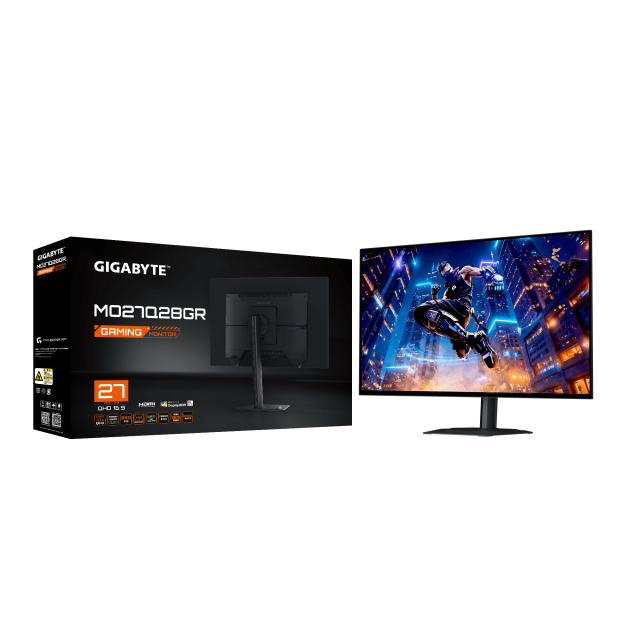 Монитор Gigabyte MO27Q28GR, 27.0" (68.58 cm) QHD OLED, 280Hz, 0.03ms, 330 cd/m2, HDMI, Displayport, USB Type-A, USB Type-C