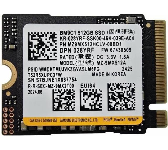SSD SAMSUNG BM9C1 512GB M.2 NVMe Gen4x4 2230