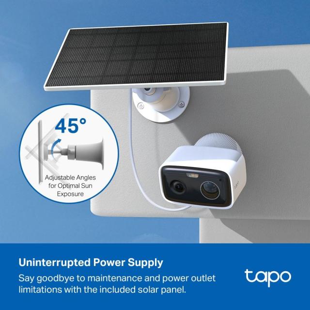 IP камера TP-Link Tapo C400 KIT, 1080P 2MP, включен слънчев панел, IR осветеност (до 10m), IP65, Wi-Fi, microSD