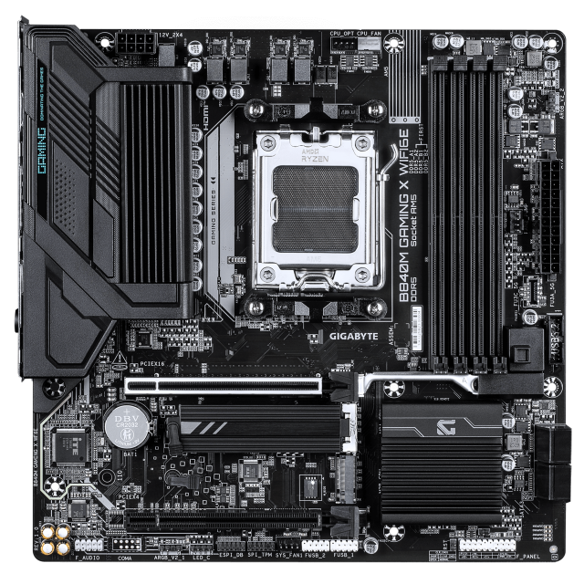 Дънна платка Gigabyte B840M GAMING X WIFI 6E, AM5, DDR5, 2x M.2, 4x SATA 6Gb/s, HDMI, 2x DisplayPort, Micro ATX