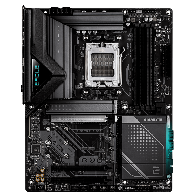 Дънна платка GIGABYTE X870E EAGLE WIFI7, AM5, 4x DDR5, PCIe 5.0, 4x M.2 NVMe, 4x SATA 6Gb/s, Wi-Fi 7, BLUETOOTH 5.4, HDMI, ATX