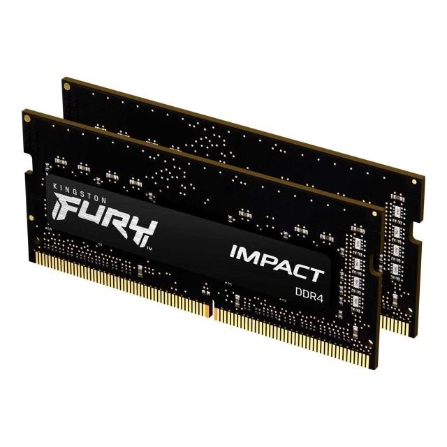 Памет Kingston Fury Impact 16GB (2x8GB) DDR4 3200MHz SODIMM, CL20, 1.2 V 