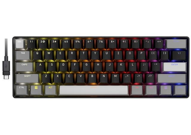 Геймърскa механична клавиатура Corsair Clipper Mini 60 Hall Effect - Hyperdrive Magnetic Switch, USB