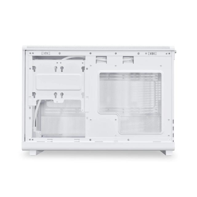 Кутия Lian Li DAN A3 Wood DAN White, Mini Tower, 2x USB 3.0, 1x USB 3.1 TYPE-C, 1x Audio, Tempered Glass, mATX / Mini-ITX