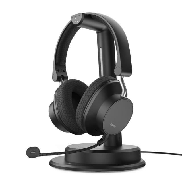 Слушалки HAMA с микрофон "BT-900", 20 Hz – 20 kHz, зарядна станция, Multipoint, ENC, Wireless/Bluetooth, черни