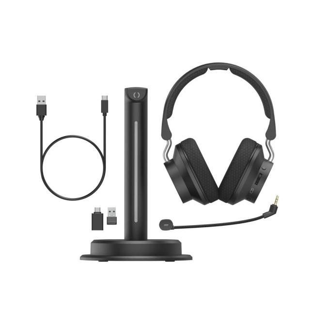 Слушалки HAMA с микрофон "BT-900", 20 Hz – 20 kHz, зарядна станция, Multipoint, ENC, Wireless/Bluetooth, черни