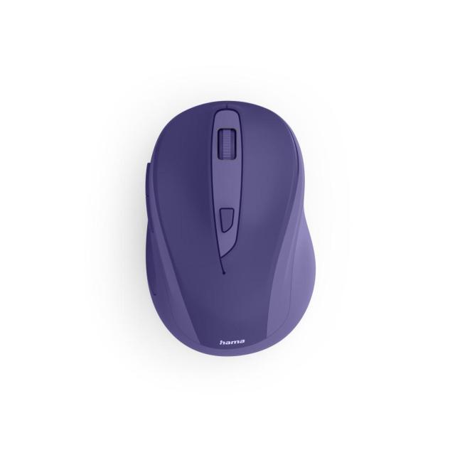Мишка HAMA MW-400 Wireles, оптична (800-1600 dpi), ергономична, 6 бутона, тиха, лилаво