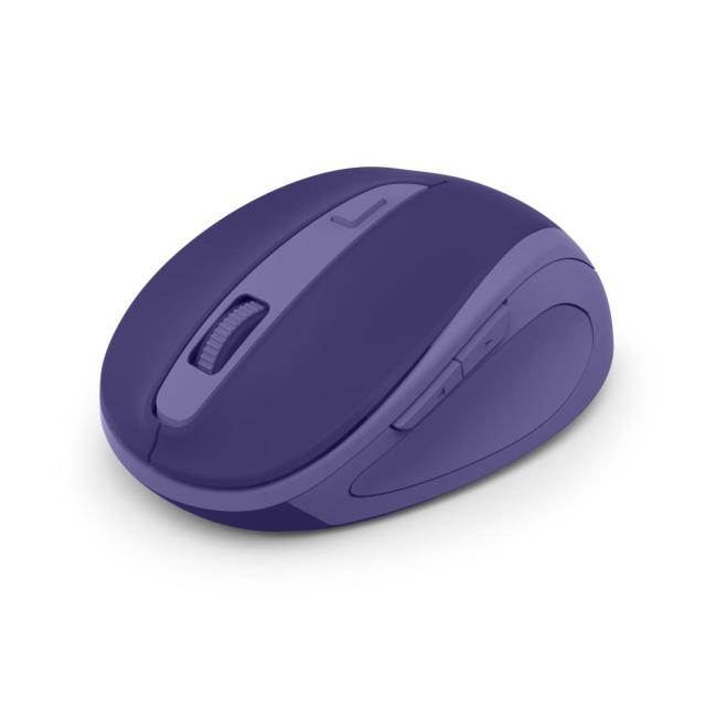 Мишка HAMA MW-400 Wireles, оптична (800-1600 dpi), ергономична, 6 бутона, тиха, лилаво