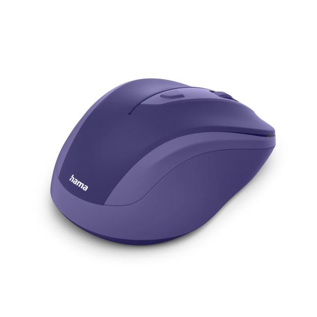 Мишка HAMA MW-400 Wireles, оптична (800-1600 dpi), ергономична, 6 бутона, тиха, лилаво
