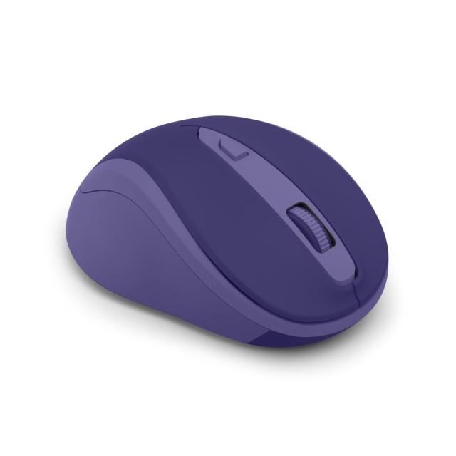 Мишка HAMA MW-400 Wireles, оптична (800-1600 dpi), ергономична, 6 бутона, тиха, лилаво