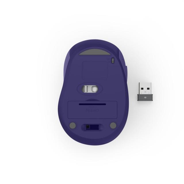 Мишка HAMA MW-400 Wireles, оптична (800-1600 dpi), ергономична, 6 бутона, тиха, лилаво
