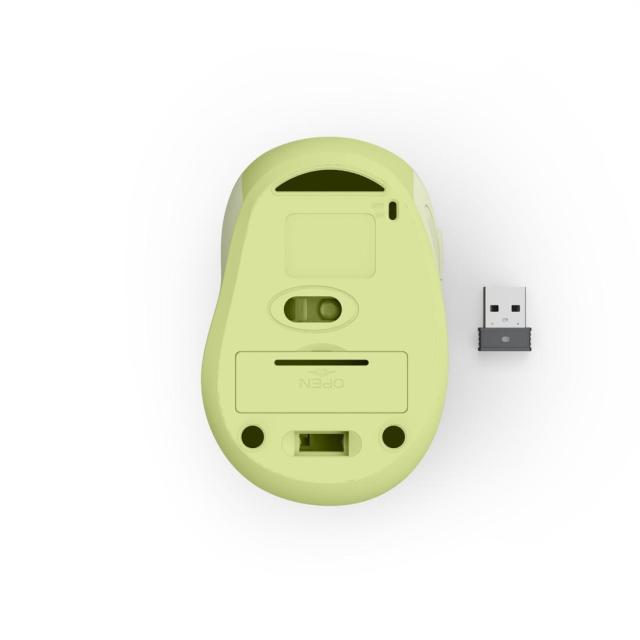 Мишка HAMA MW-400 Wireles, оптична (800-1600 dpi), ергономична, 6 бутона, тиха, зелен