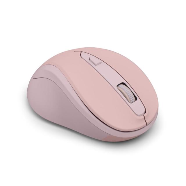 Мишка HAMA MW-400 Wireles, оптична (800-1600 dpi), ергономична, 6 бутона, тиха, розов