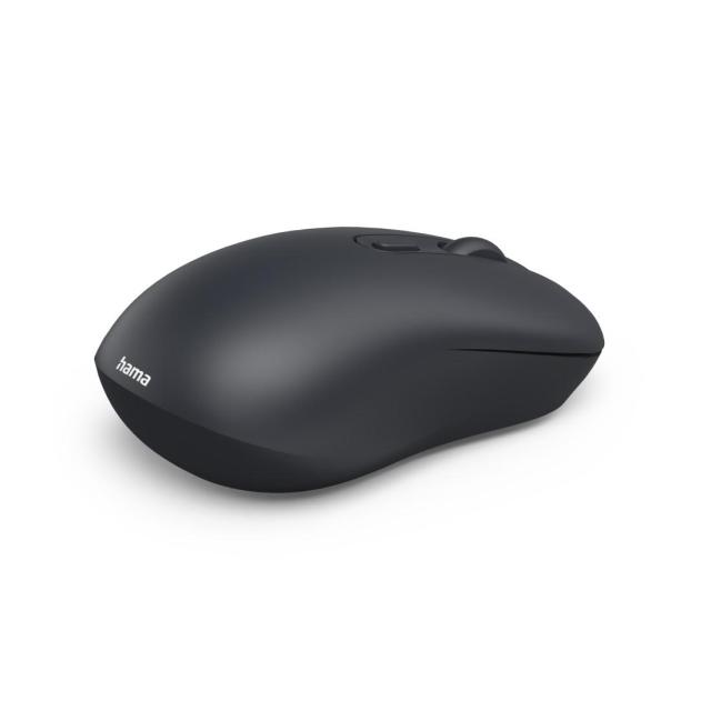 Мишка HAMA WM-200 Wireles, оптична (800-1600 dpi), 4 бутона, тиха, Черна