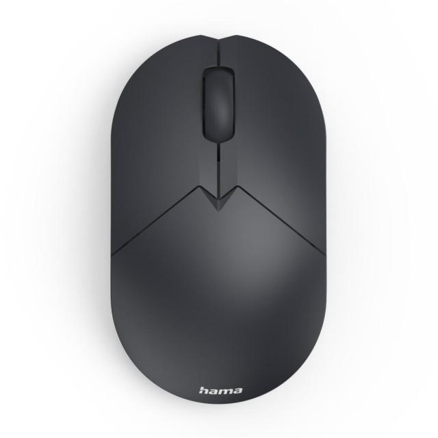 Мишка HAMA WM-150 Wireles, оптична (800-1600 dpi), 3 бутона, тиха, Черна