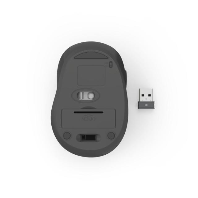 Мишка HAMA MW-400 Wireles, оптична (800-1600 dpi), ергономична, 6 бутона, тиха, Черна