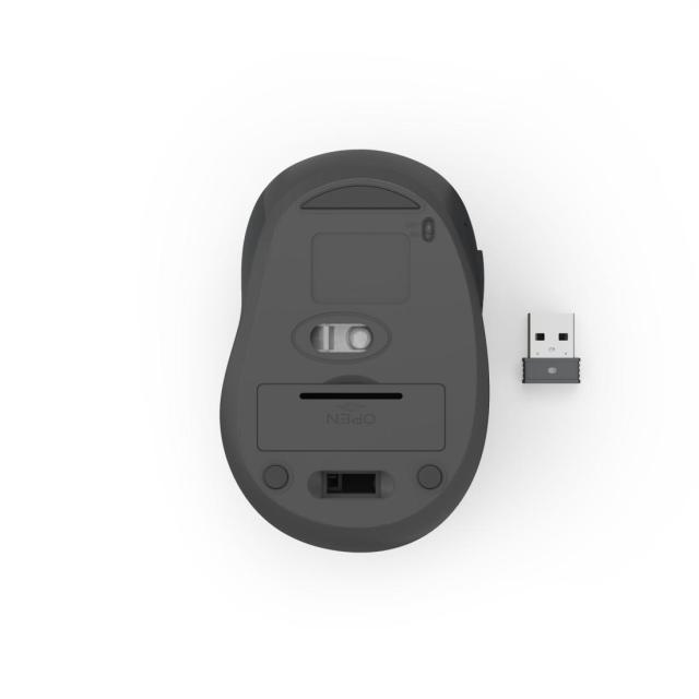 Мишка HAMA MW-400 Wireles, оптична (800-1600 dpi), ергономична, 6 бутона, тиха, Черна