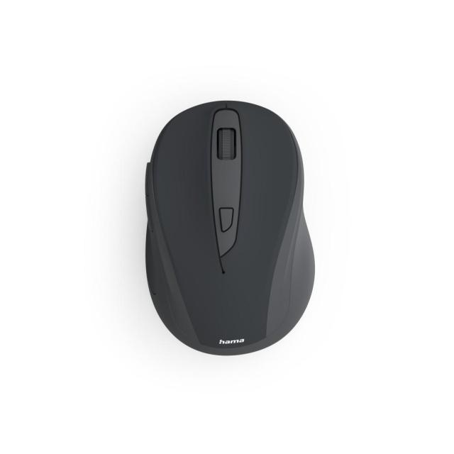 Мишка HAMA MW-400 Wireles, оптична (800-1600 dpi), ергономична, 6 бутона, тиха, Черна