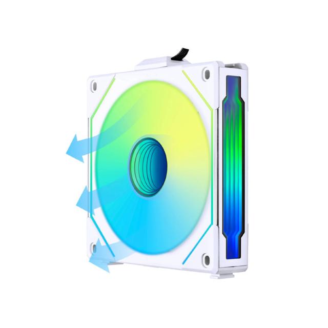 Вентилатор Lian Li Fan 120mm, UNI SL-INF 120 ARGB Reverse Blade, 120 X 122 X 25 (mm), 1x 4-PIN PWM + 3-PIN ARGB, White