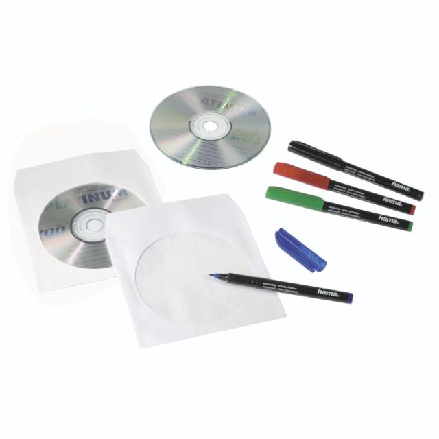 Предпазни пликове HAMA за CD/DVD дискове, опаковка 100 бр.