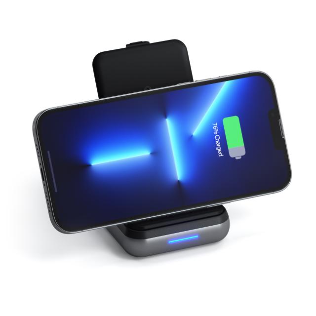 Външна батерия Satechi ST-UCDWPBSM, 10 000mAh, 1x USB-C, безжично зареждане, Space Grey