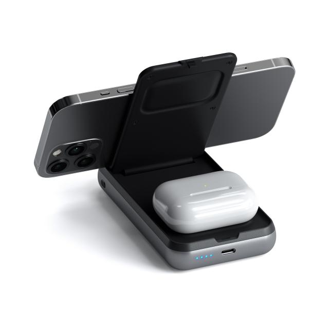 Външна батерия Satechi ST-UCDWPBSM, 10 000mAh, 1x USB-C, безжично зареждане, Space Grey