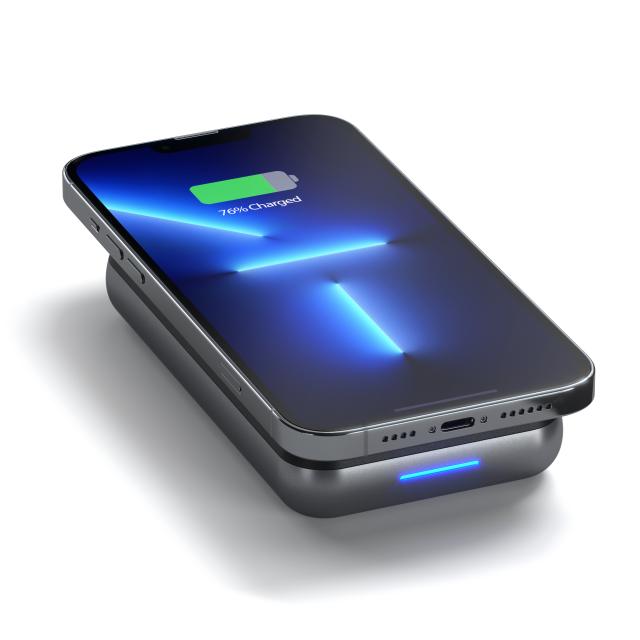 Външна батерия Satechi ST-UCDWPBSM, 10 000mAh, 1x USB-C, безжично зареждане, Space Grey