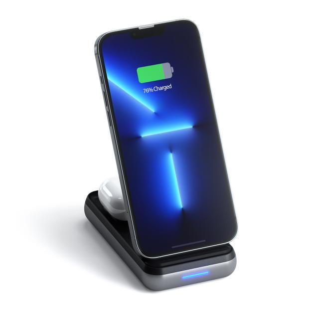 Външна батерия Satechi ST-UCDWPBSM, 10 000mAh, 1x USB-C, безжично зареждане, Space Grey