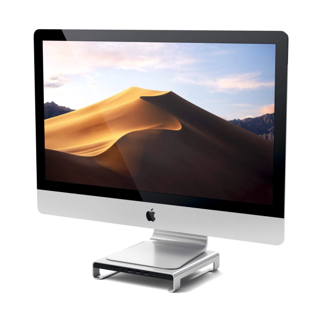алуминиева поставка с допълнителни портове за Apple iMac - Satechi USB-C Aluminium Monitor Stand Hub for iMac