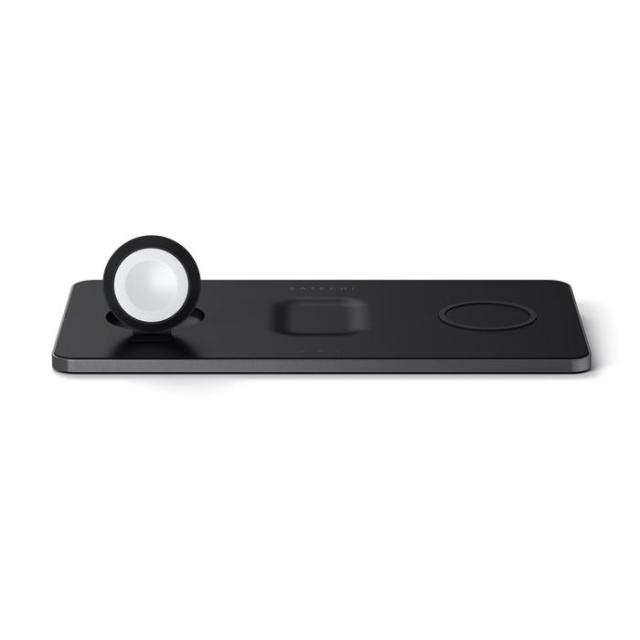 Док станция за зареждане на Qi устройства, Apple Watch и Apple AirPods - Satechi Trio Wireless Charging Pad