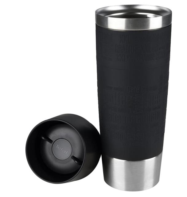 Термочаша Tefal K3081214 TRAVEL MUG GR 0.5L black slv TEF