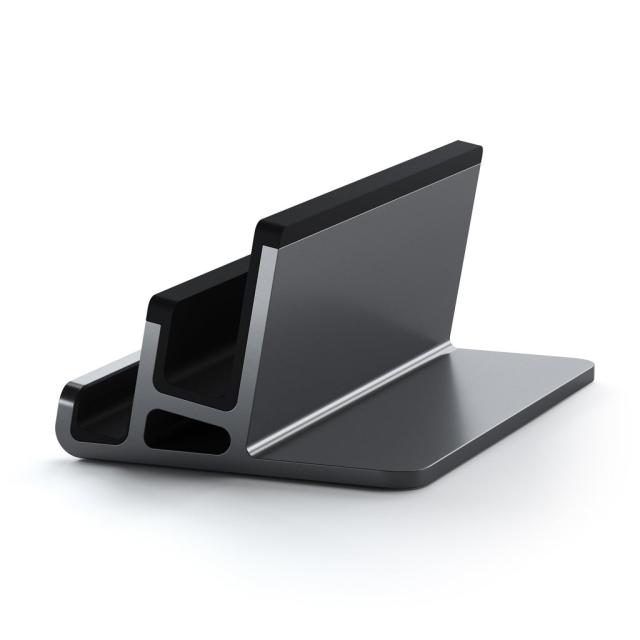 Вертикална двойна алуминиева поставка за MacBook, лаптопи, таблети и смартфони - Satechi Dual Vertical Aluminium Laptop Stand