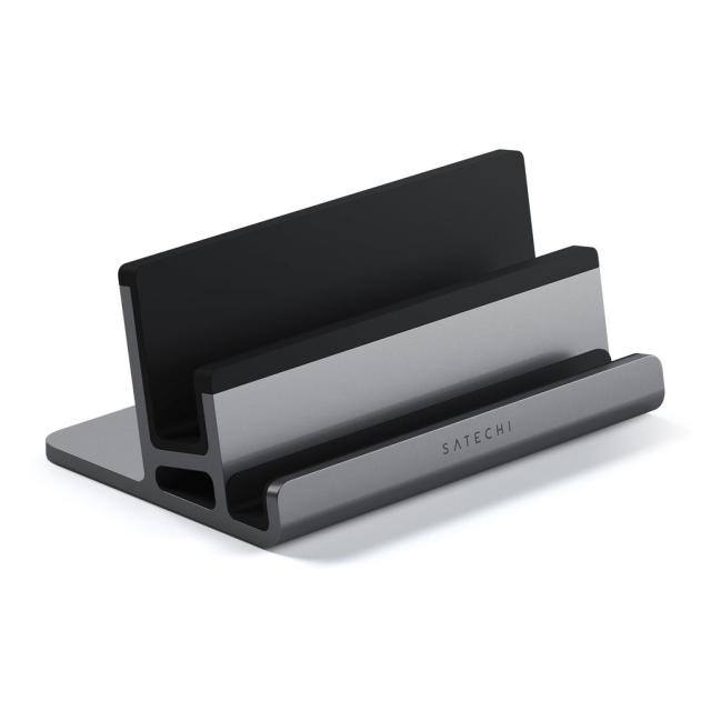 Вертикална двойна алуминиева поставка за MacBook, лаптопи, таблети и смартфони - Satechi Dual Vertical Aluminium Laptop Stand
