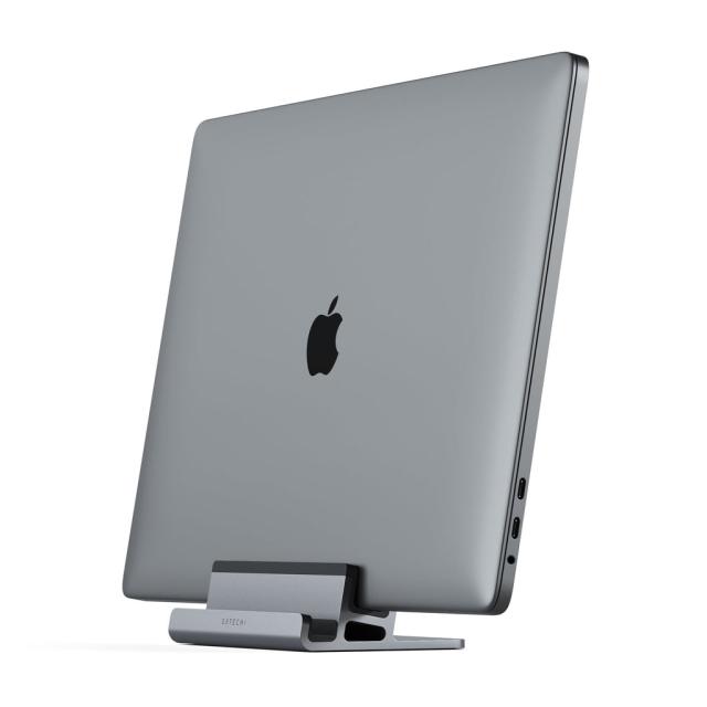 Вертикална двойна алуминиева поставка за MacBook, лаптопи, таблети и смартфони - Satechi Dual Vertical Aluminium Laptop Stand