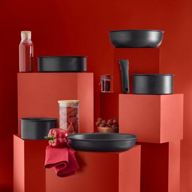 Комплект тигани и тенджери Tefal L7639002 Unlimited 13pcs set: 2 handles + FP 22/28 + SCP 16/20 + glass lids 16/20/24 + hermetic lids 16/20 + wok 26 + sautepan 24