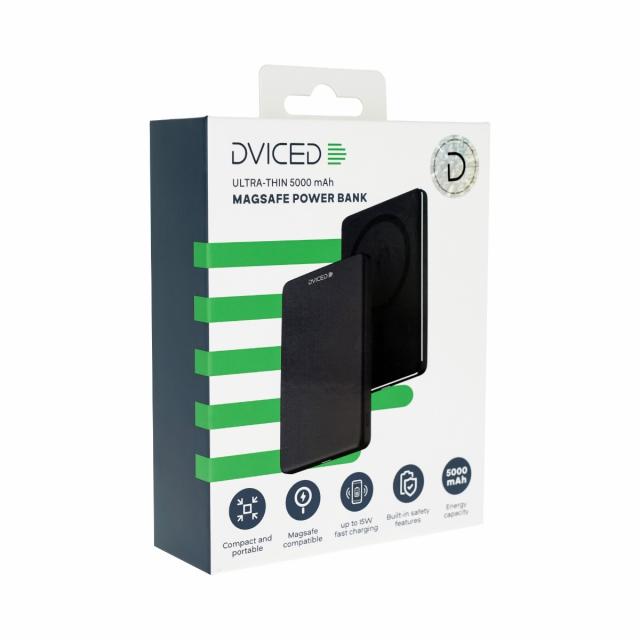 Външна батерия Dviced Ultrathin Power bank 5 000mAh - Black