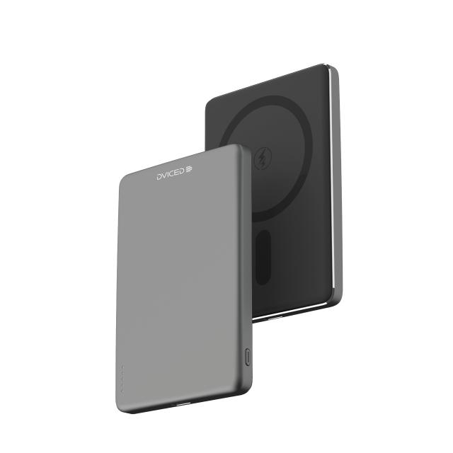 Външна батерия Dviced Ultrathin Power bank 5 000mAh - Black/Grey