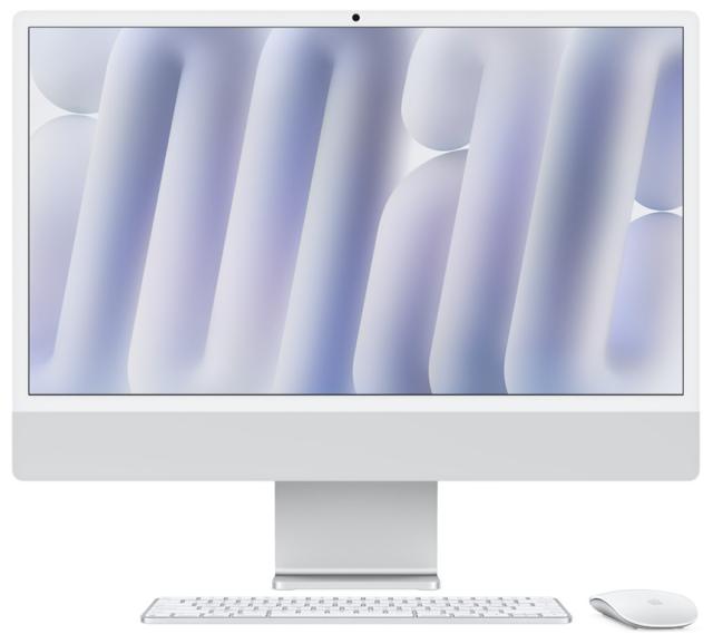 Компютър Apple iMac 2024 Silver, 23.5" (59.68 сm) Retina display 4.5K, Apple M4 (4.00 GHz), 8C GPU Apple M4, 16GB LPDDR5X, 256GB SSD, Mac OS Sequoia