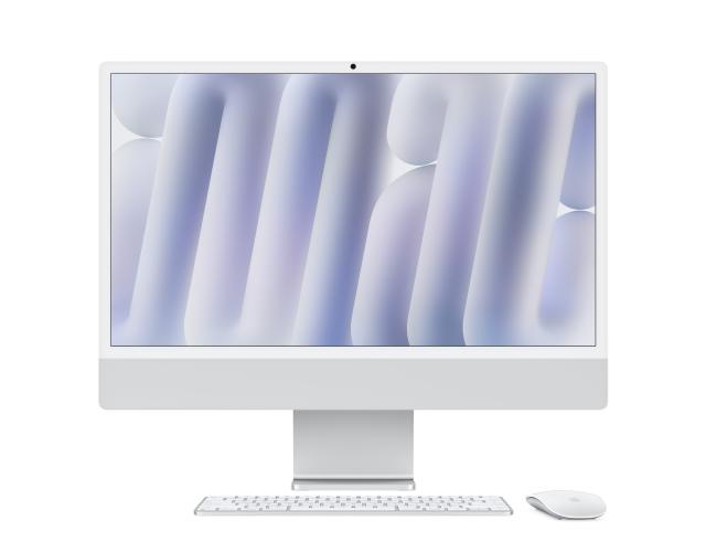 Компютър Apple iMac 2024 Silver, 23.5" (59.68 сm) Retina display 4.5K, Apple M4 (4.00 GHz), 8C GPU Apple M4, 16GB LPDDR5X, 256GB SSD, Mac OS Sequoia