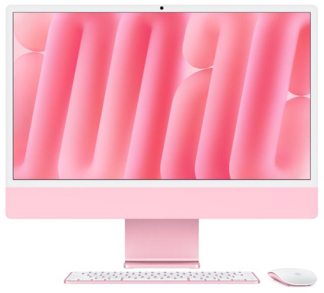 Kомпютър All-in-One Apple iMac 2024 Pink, Apple M4 8C (4.00 GHz), 23.5" (59.68cm) 4.5K Retina True Tone 500nits Display, 8C GPU Apple M4, 16GB LPDDR5X, 256GB SSD, 2x Thunderbolt 4, Mac OS Sequoia