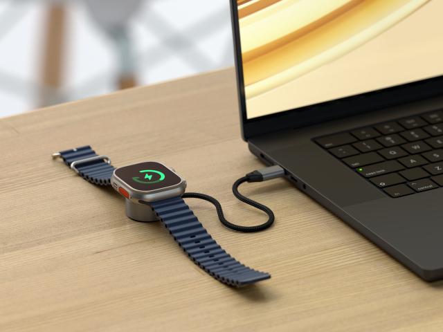 Satechi кабел за зареждане на Apple Watch, Magnetic Fast-Charging, USB Type-C